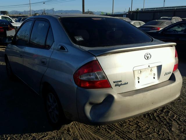 JT2BK18U720055203 - 2002 TOYOTA PRIUS SILVER photo 3