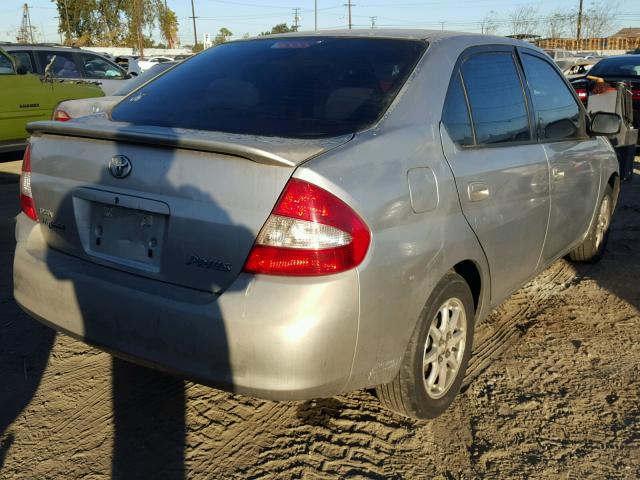 JT2BK18U720055203 - 2002 TOYOTA PRIUS SILVER photo 4