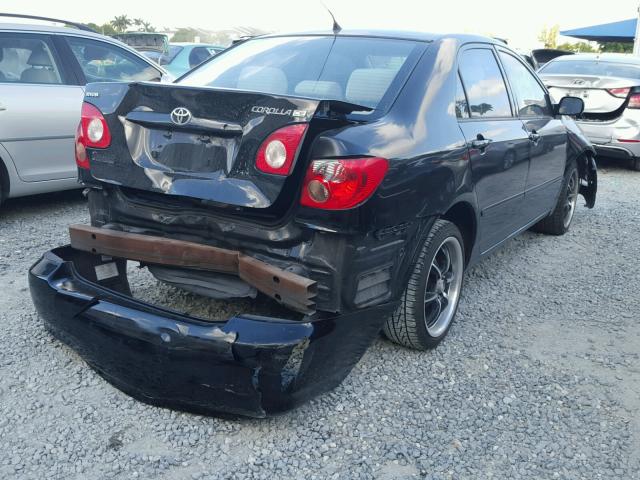 1NXBR32E68Z013084 - 2008 TOYOTA COROLLA CE BLACK photo 4