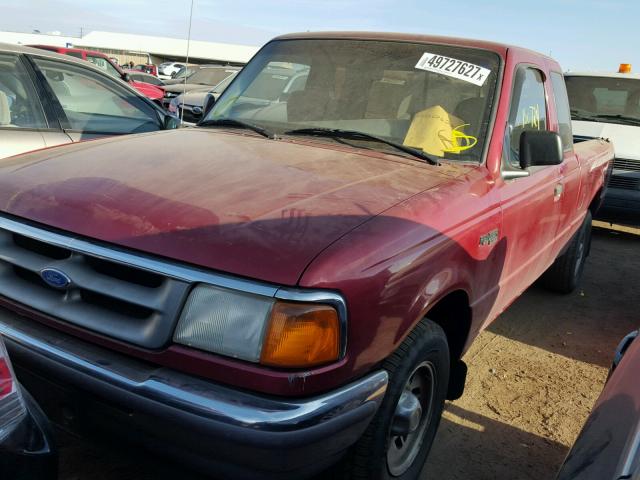 1FTCR14X2VPA62871 - 1997 FORD RANGER SUP RED photo 2