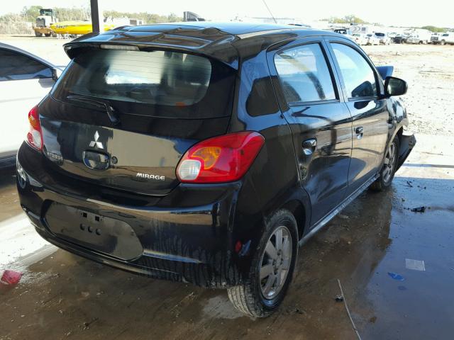 ML32A4HJ1EH016780 - 2014 MITSUBISHI MIRAGE ES BLACK photo 4