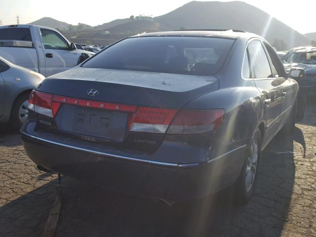 KMHFC46F56A094878 - 2006 HYUNDAI AZERA SE BLUE photo 4