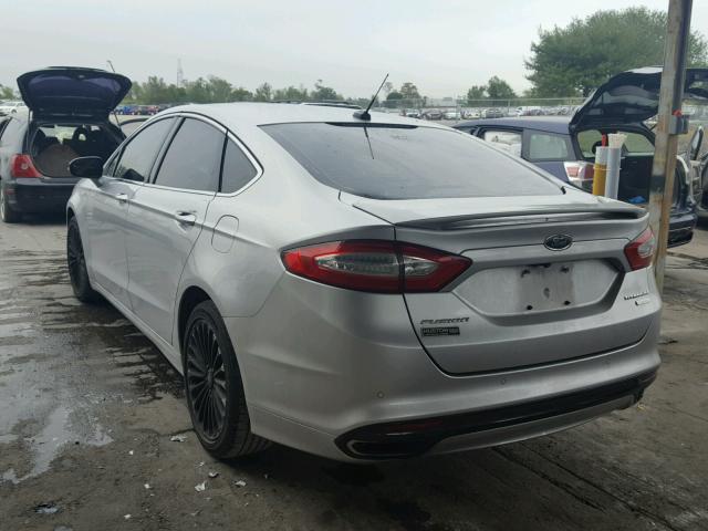 3FA6P0K92DR181860 - 2013 FORD FUSION TIT SILVER photo 3