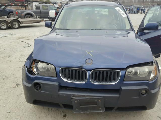 WBXPA73485WC50406 - 2005 BMW X3 2.5I BLUE photo 7