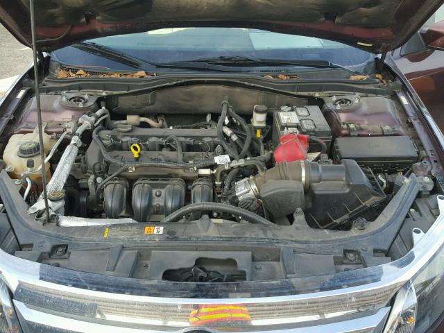 3FAHP0HA9CR379263 - 2012 FORD FUSION SE MAROON photo 7