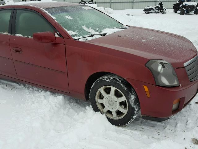 1G6DM577440137683 - 2004 CADILLAC CTS RED photo 9