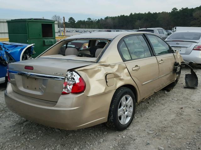 1G1ZT51816F130531 - 2006 CHEVROLET MALIBU LT GOLD photo 4