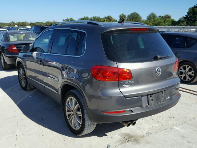 WVGAV3AX8EW538951 - 2014 VOLKSWAGEN TIGUAN S GRAY photo 3