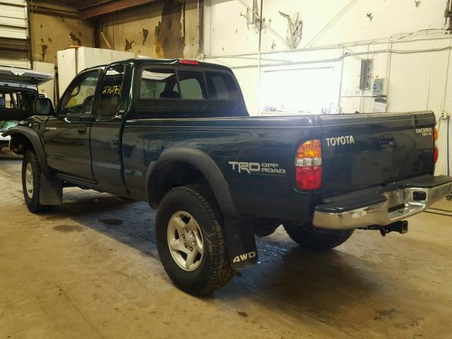 5TEWN72N43Z262850 - 2003 TOYOTA TACOMA XTR GREEN photo 3