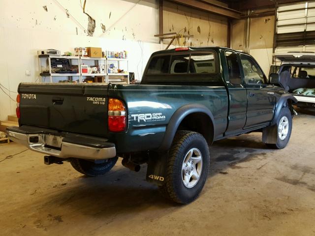 5TEWN72N43Z262850 - 2003 TOYOTA TACOMA XTR GREEN photo 4