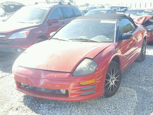 4A3AE45G91E171060 - 2001 MITSUBISHI ECLIPSE SP RED photo 2