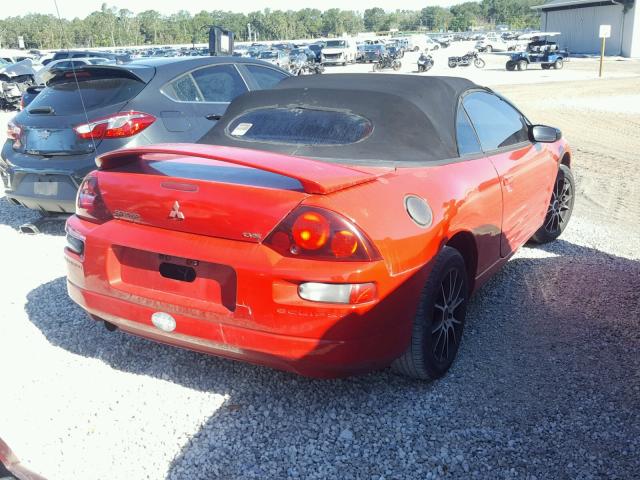 4A3AE45G91E171060 - 2001 MITSUBISHI ECLIPSE SP RED photo 4