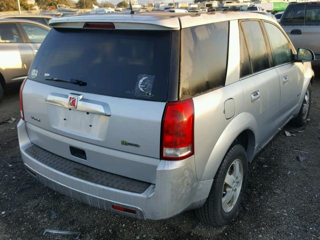 5GZCZ33Z87S858389 - 2007 SATURN VUE HYBRID SILVER photo 4