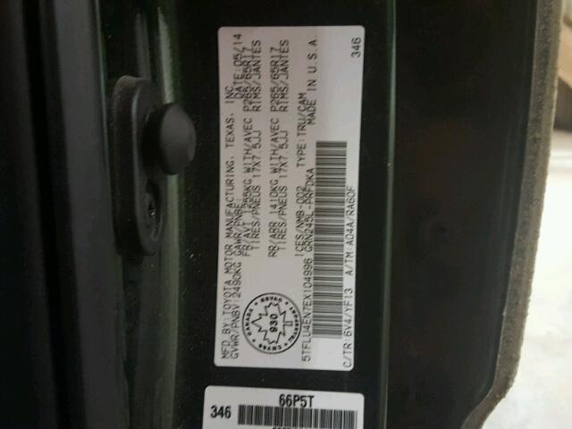 5TFLU4EN7EX104996 - 2014 TOYOTA TACOMA DOU GREEN photo 10