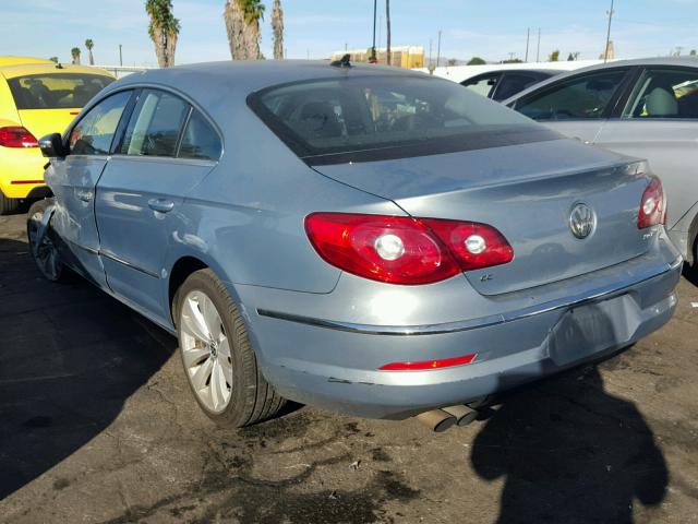 WVWMP7ANXBE712893 - 2011 VOLKSWAGEN CC SPORT GRAY photo 3