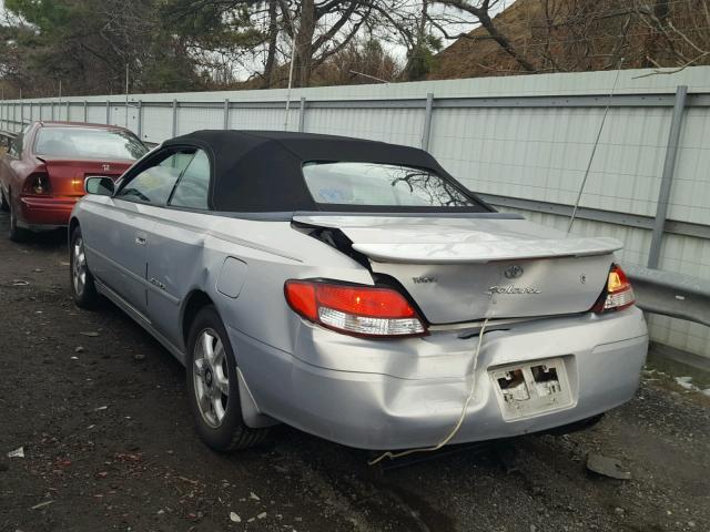 2T1FF28P41C497583 - 2001 TOYOTA CAMRY SOLA SILVER photo 3