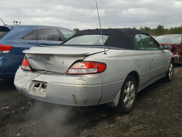 2T1FF28P41C497583 - 2001 TOYOTA CAMRY SOLA SILVER photo 4