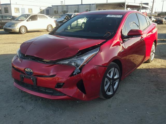 JTDKARFU5G3523396 - 2016 TOYOTA PRIUS RED photo 2