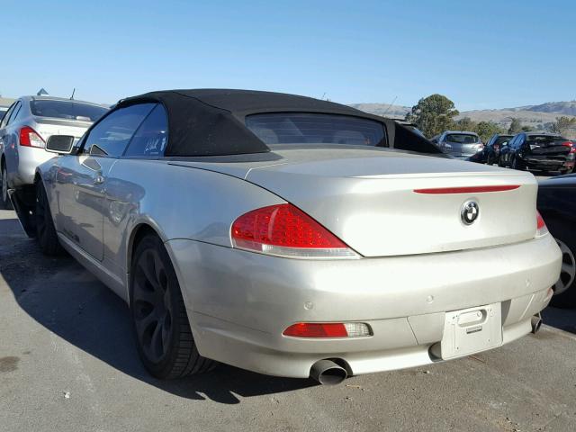 WBAEK13416CN75801 - 2006 BMW 650 I SILVER photo 3