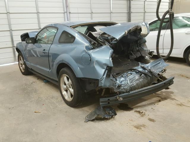 1ZVFT80N675367166 - 2007 FORD MUSTANG BLUE photo 3