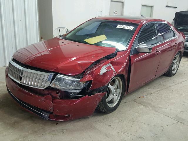 3LNHM26T18R623185 - 2008 LINCOLN MKZ MAROON photo 2