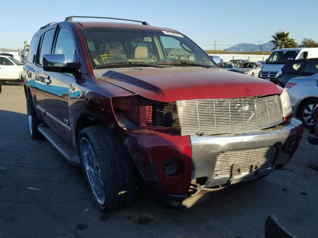 5N1AA08B86N719673 - 2006 NISSAN ARMADA SE BURGUNDY photo 1