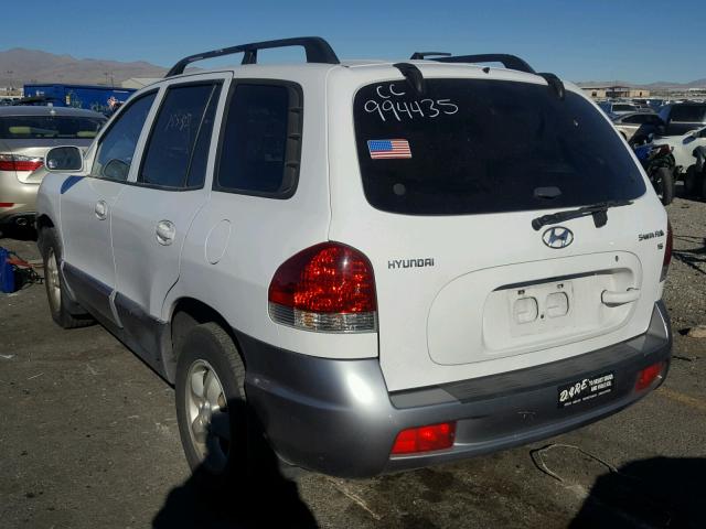 KM8SC13D55U994435 - 2005 HYUNDAI SANTA FE G WHITE photo 3