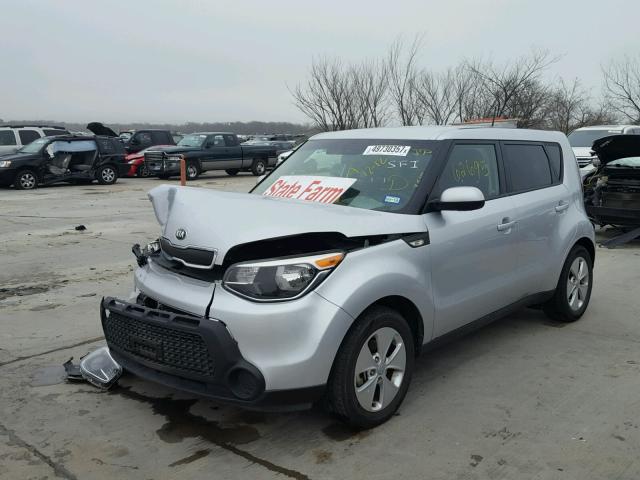 KNDJN2A26E7703652 - 2014 KIA SOUL SILVER photo 2