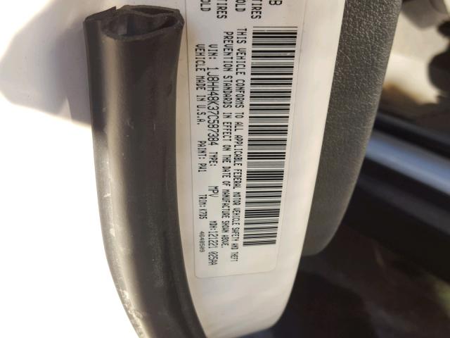 1J8HH48K37C587384 - 2007 JEEP COMMANDER Ağ foto 10