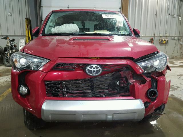 JTEBU5JR2G5373573 - 2016 TOYOTA 4RUNNER SR RED photo 9