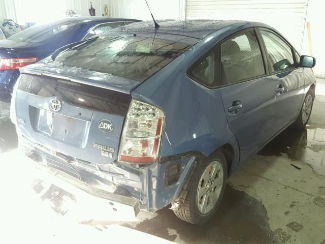 JTDKB20U087818171 - 2008 TOYOTA PRIUS BLUE photo 4