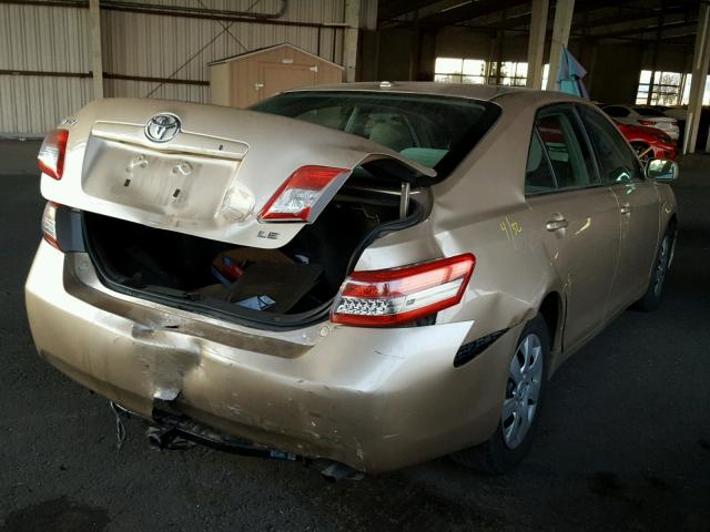 4T4BF3EK9AR025753 - 2010 TOYOTA CAMRY BASE TAN photo 4