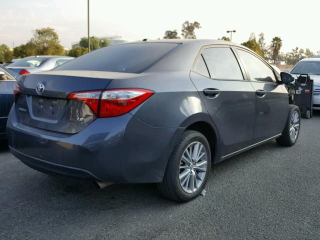 5YFBURHE5FP236501 - 2015 TOYOTA COROLLA L GRAY photo 4