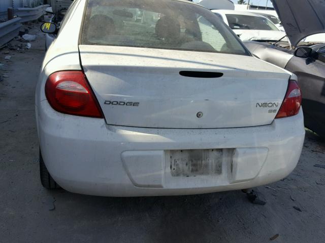 1B3ES26C03D190930 - 2003 DODGE NEON SE WHITE photo 10