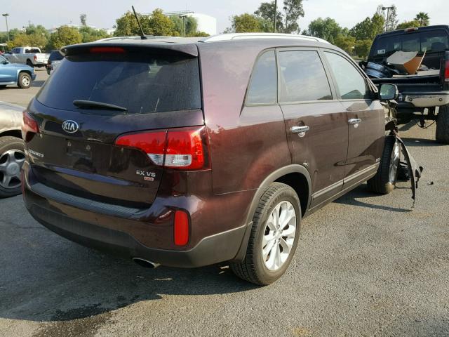 5XYKUDA73EG452705 - 2014 KIA SORENTO EX PURPLE photo 4