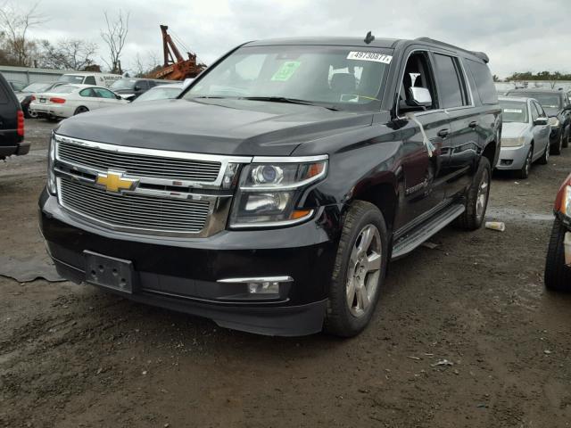 1GNSKJKC6FR133177 - 2015 CHEVROLET SUBURBAN K BLACK photo 2