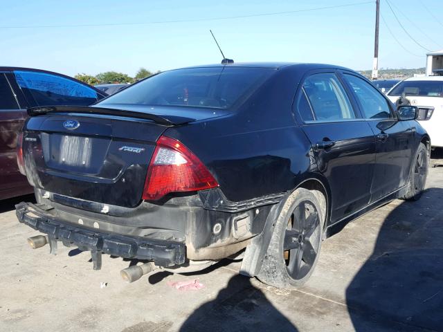 3FAHP0KC4CR448581 - 2012 FORD FUSION SPO BLACK photo 4