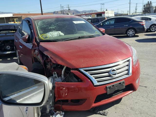 3N1AB7AP9EL676978 - 2014 NISSAN SENTRA S RED photo 1