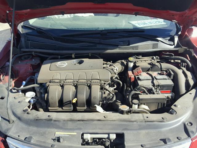 3N1AB7AP9EL676978 - 2014 NISSAN SENTRA S RED photo 7