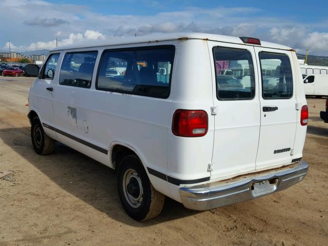 2B5WB25Y71K544714 - 2001 DODGE RAM WAGON WHITE photo 3