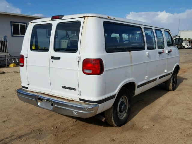 2B5WB25Y71K544714 - 2001 DODGE RAM WAGON WHITE photo 4