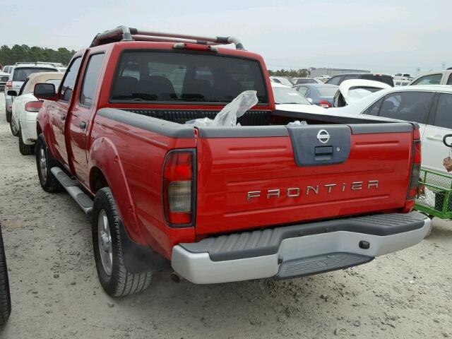 1N6ED27T63C408914 - 2003 NISSAN FRONTIER C RED photo 3
