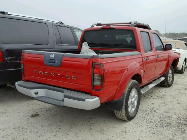 1N6ED27T63C408914 - 2003 NISSAN FRONTIER C RED photo 4