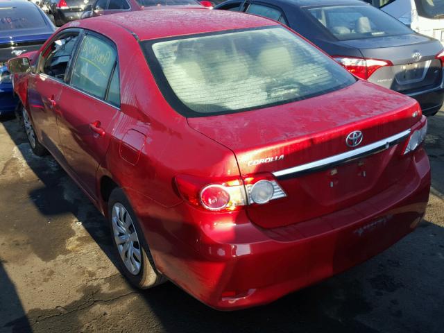 5YFBU4EE2DP180697 - 2013 TOYOTA COROLLA BA RED photo 3