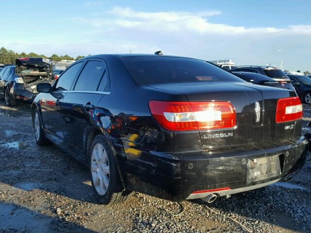 3LNHM26T88R660752 - 2008 LINCOLN MKZ BLACK photo 3