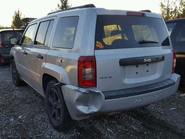 1J4NF1GB9AD640438 - 2010 JEEP PATRIOT SP SILVER photo 3