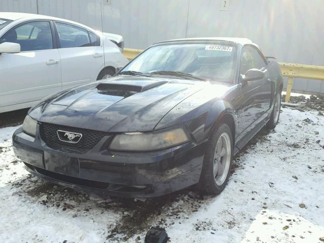 1FAFP45X72F189464 - 2002 FORD MUSTANG GT BLACK photo 2