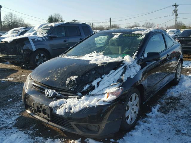 2HGFG12618H572670 - 2008 HONDA CIVIC LX BLACK photo 2