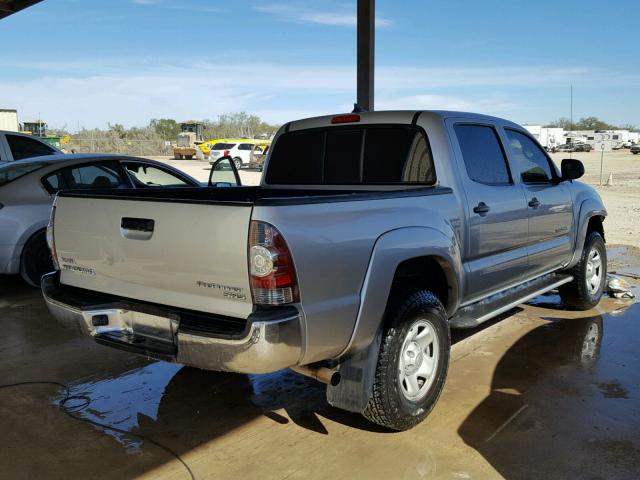 5TFJX4GN6CX012898 - 2012 TOYOTA TACOMA DOU SILVER photo 4