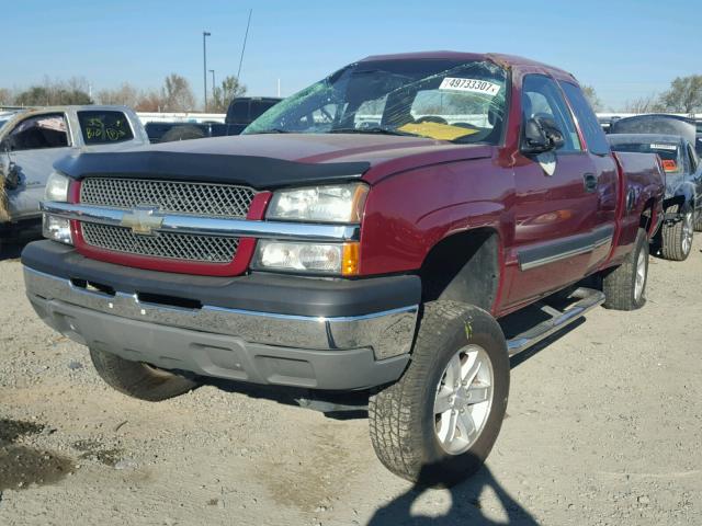 2GCEC19V741191685 - 2004 CHEVROLET SILVERADO MAROON photo 2